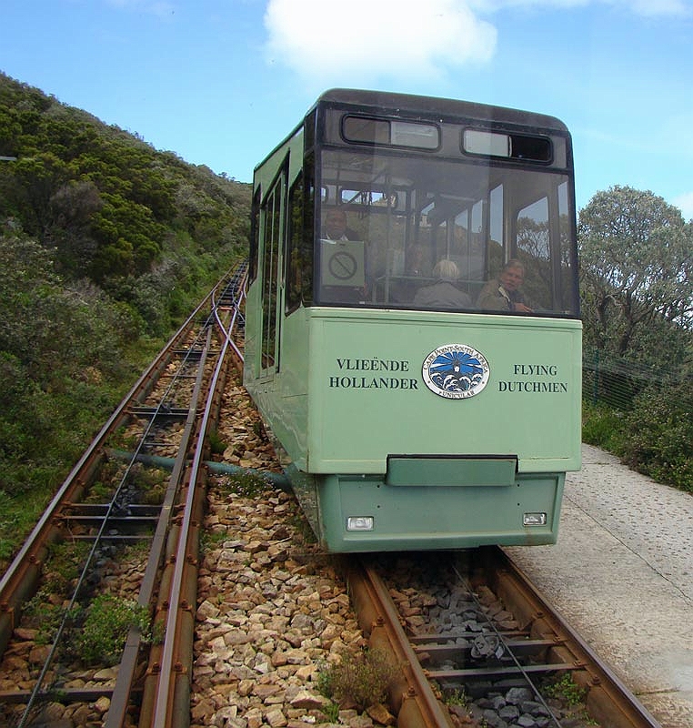 cape2.jpg - The rail car that leads up to the lighthouse area of Cape Point