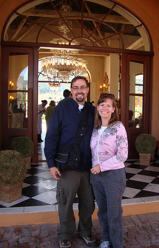 residence.jpg - John & Tonya outside of the hotel La Residence.  This is the sister property to Birkenhead House.