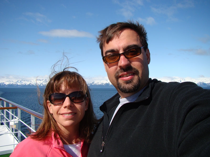 self1.jpg - Tonya and John as we start our cruise down Endicott Fjord