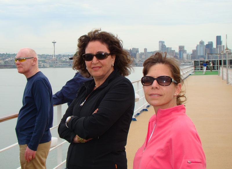 seattle4.jpg - Sue & Tonya as we sail away from Seattle.